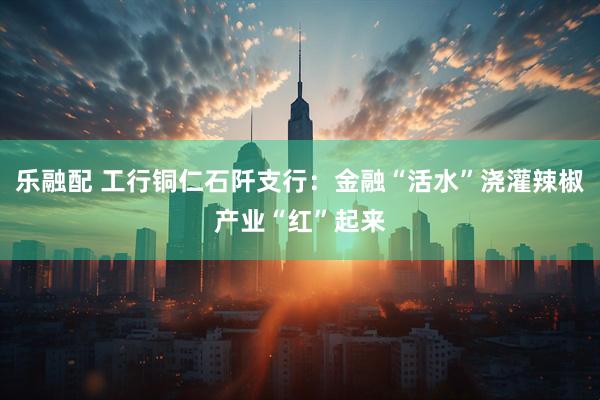乐融配 工行铜仁石阡支行：金融“活水”浇灌辣椒产业“红”起来