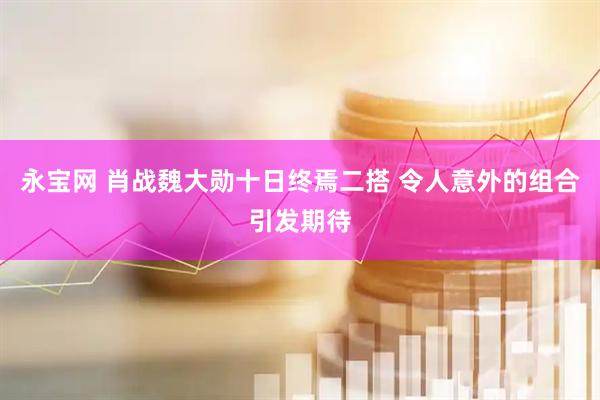 永宝网 肖战魏大勋十日终焉二搭 令人意外的组合引发期待